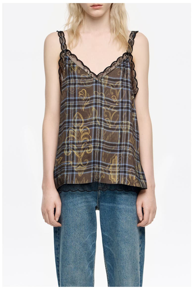 Ikatmix Lace Double-Layer Vest Top, Main, color, IKATMIX BLUE
