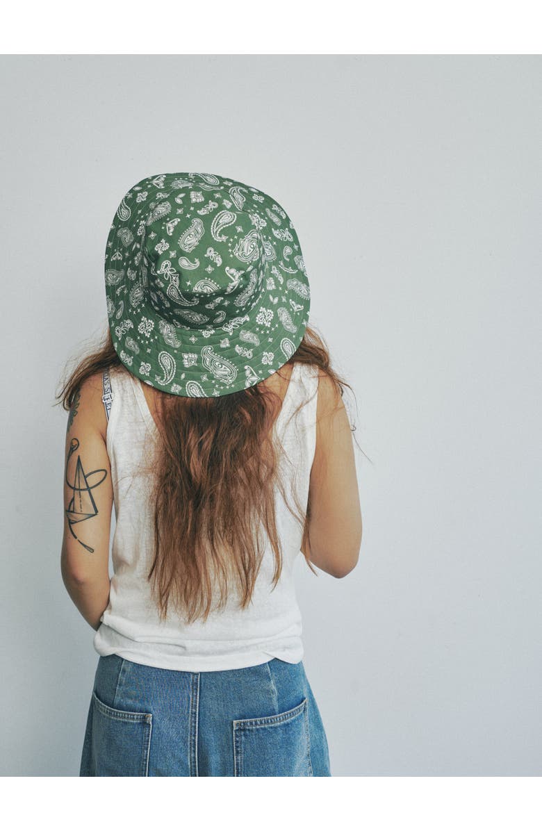 Lost Pattern "Paisley" Cotton Reversible Sun Hat, Alternate, color, Sagebrush Green