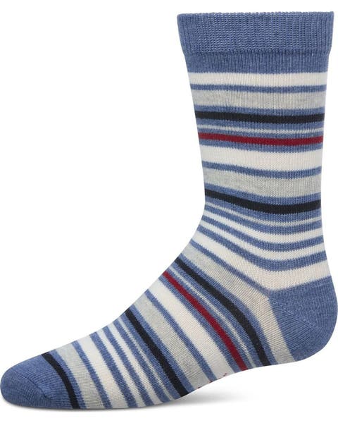 Multi-Stripe Gauge Crew Sock (Big Kid)