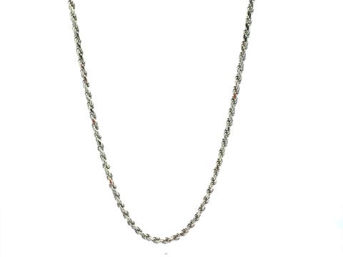 Sterling Silver Rope Chain Necklace, 16-Inch, 2.7 mm