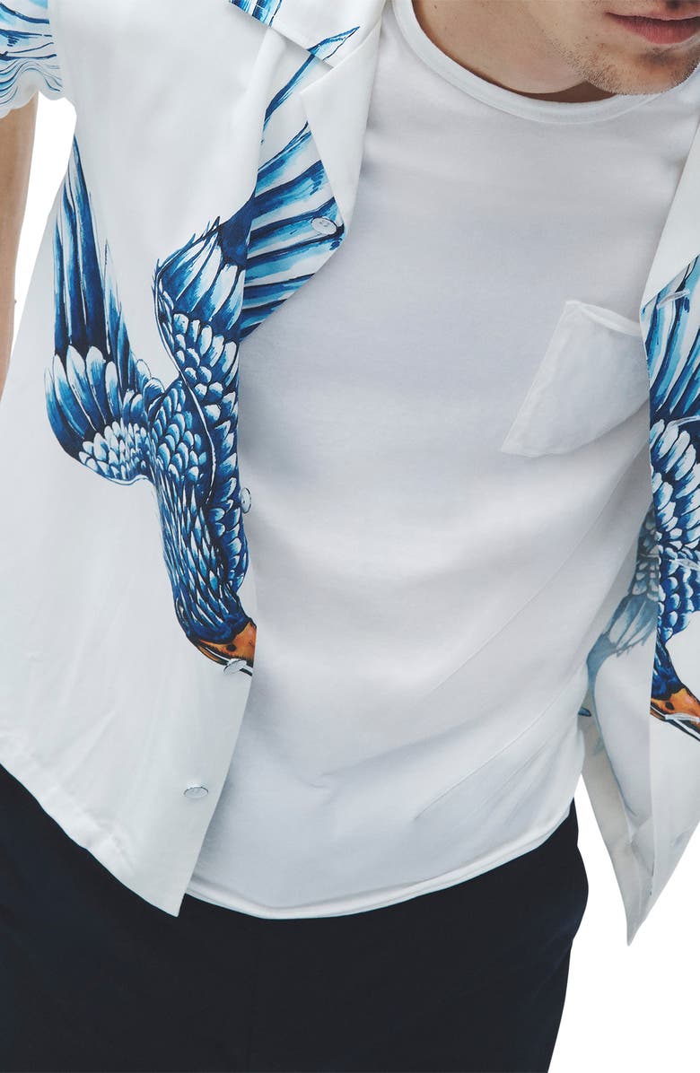 rag & bone Avery Print Camp Shirt, Alternate, color,