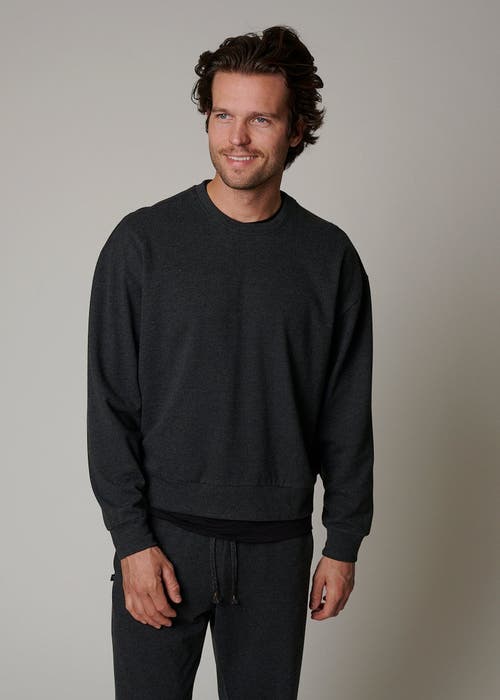 Leisure Lab Cotton Lounge Crewneck In Sediment