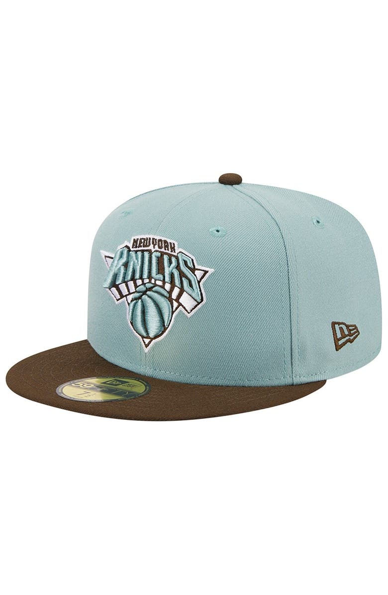 New Era Men's New Era Light Blue/Brown New York Knicks Two-Tone 59FIFTY Fitted Hat, Alternate, color, 