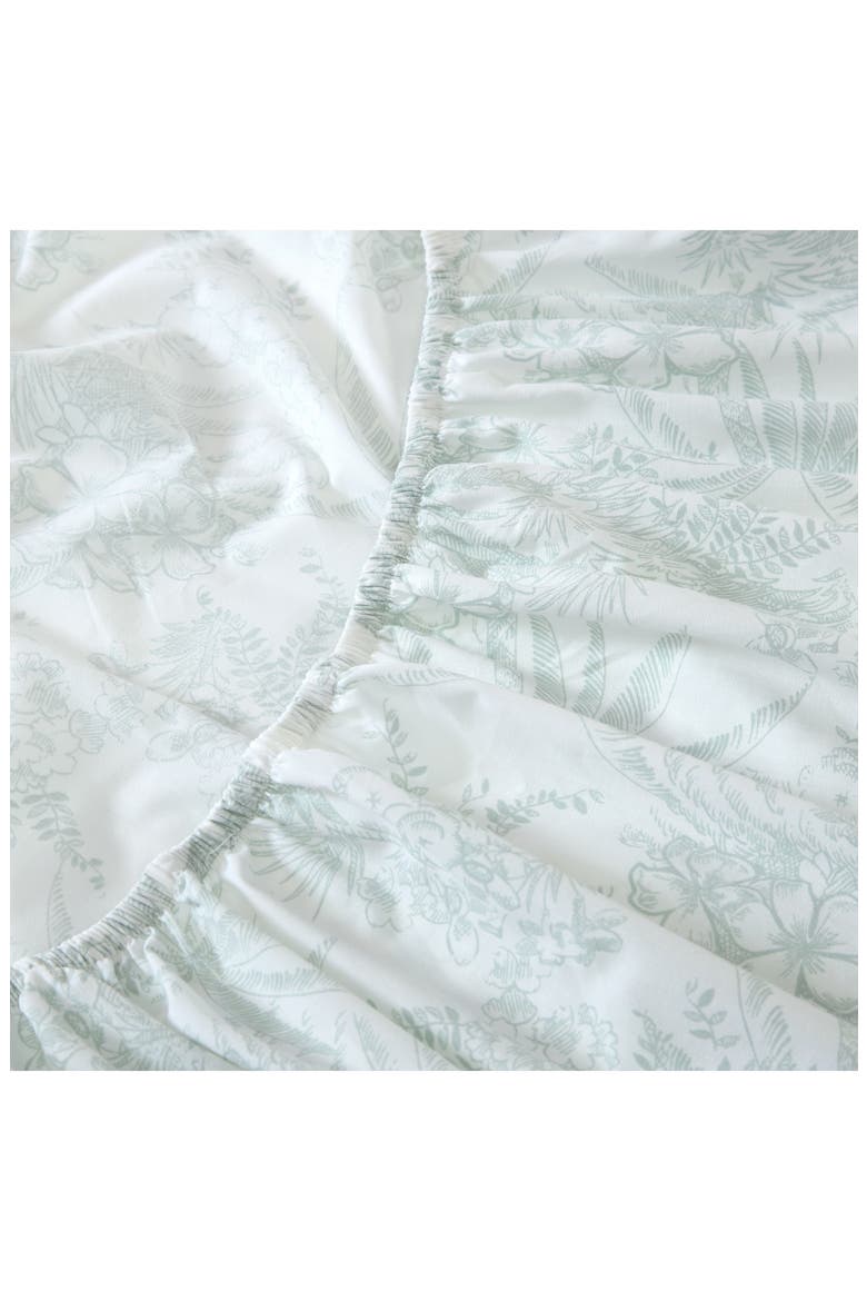 Pen & Ink Palm Sheet Set, Alternate, color, GREEN