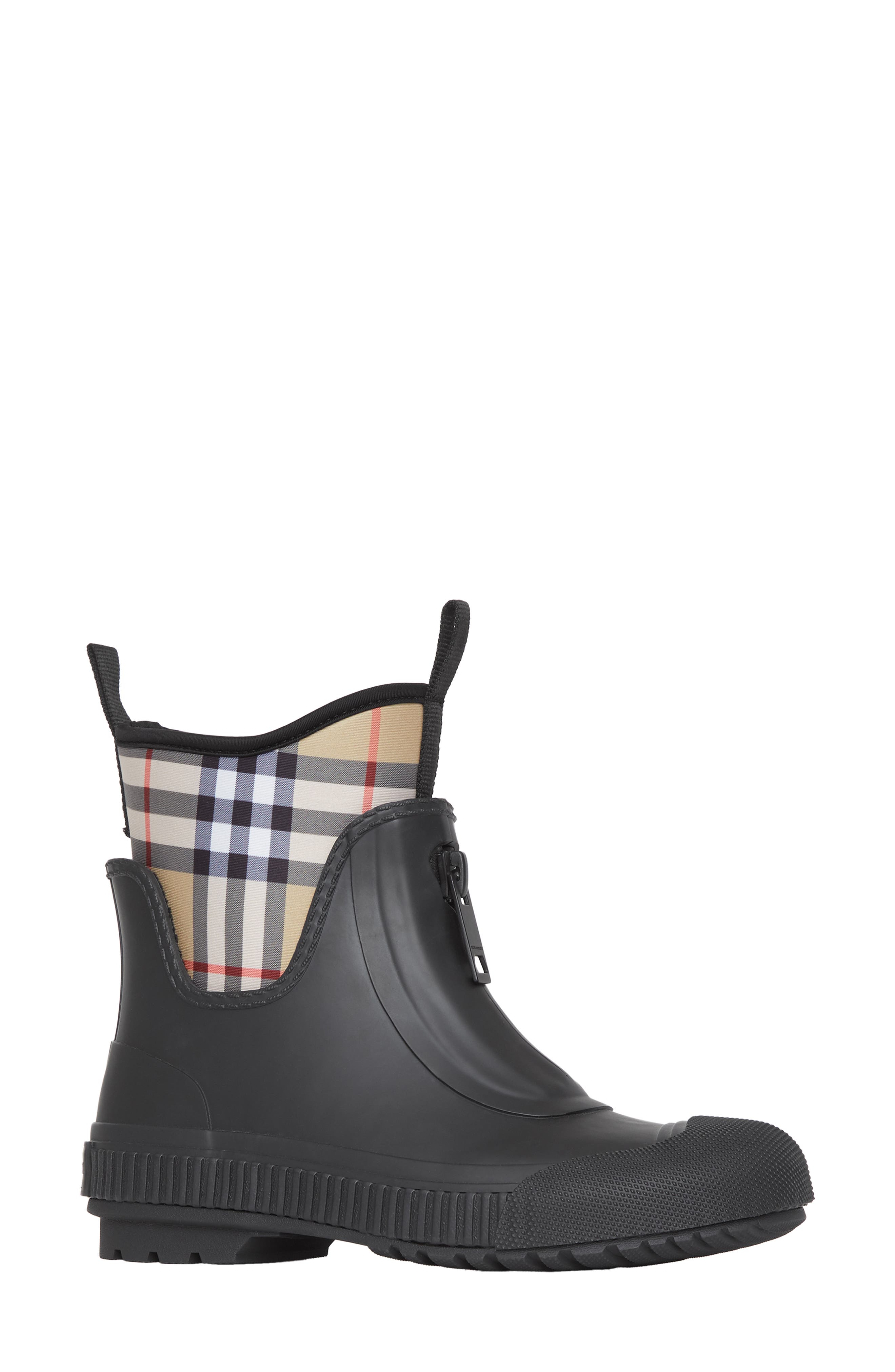 Burberry Flinton Check Waterproof Rain Boot, Main, color, 