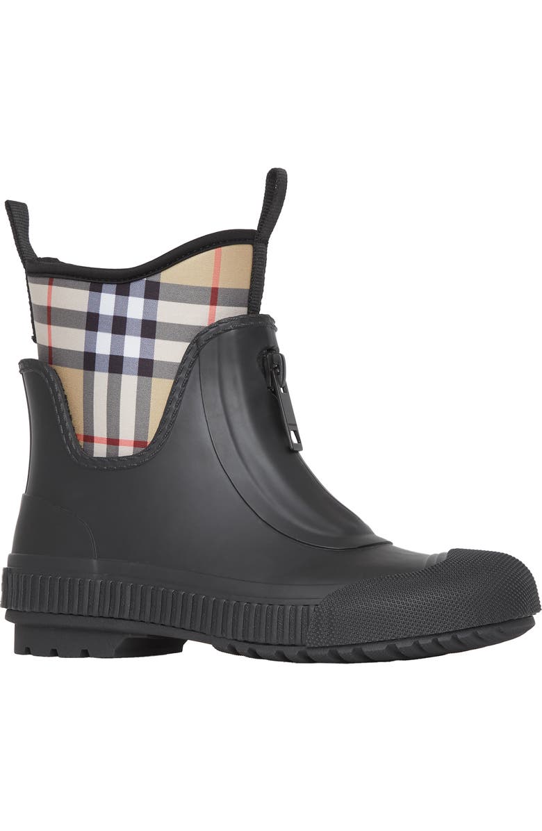 Burberry Flinton Check Waterproof Rain Boot, Main, color,