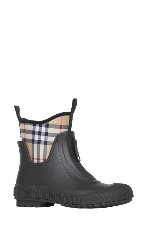 Flinton Check Waterproof Rain Boot (Women)