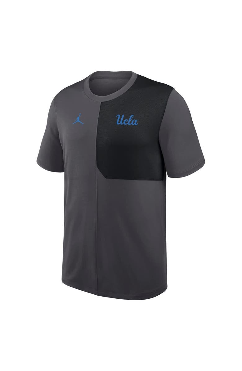 Jordan Brand Men's Jordan Brand Anthracite UCLA Bruins 2025 Sideline UV Performance Coach T-Shirt, Alternate, color, Anthracite