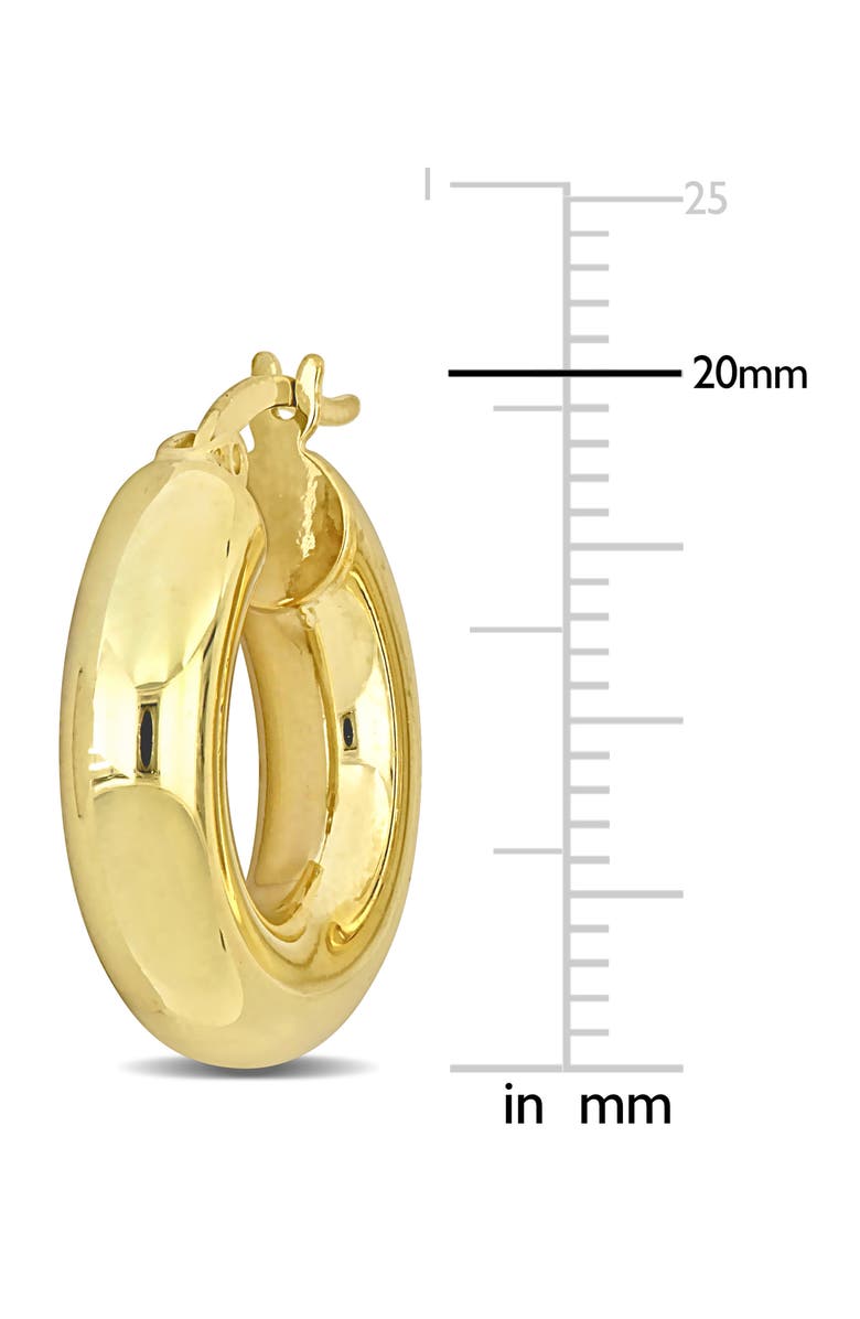 DELMAR Round Hollow 20mm Hoop Earrings, Alternate, color, Gold