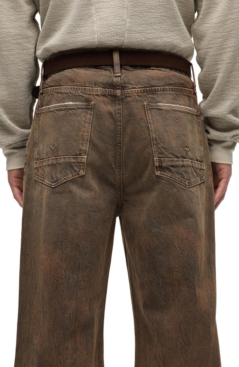 Hudson Jeans Luca Wide Leg Jeans, Alternate, color, Dark Earth