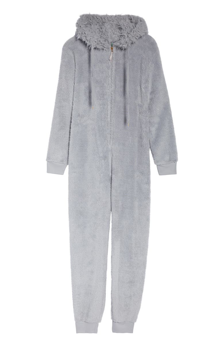 Honeydew Intimates Snowed In Zip Hooded Jumpsuit, Alternate, color, 