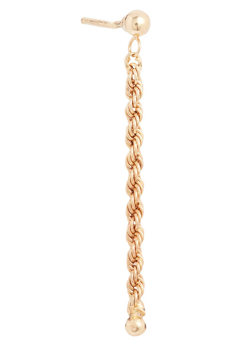 14K Gold Textured Linear Earrings   (Nordstrom Exclusive), Alternate, color, YELLOW GOLD