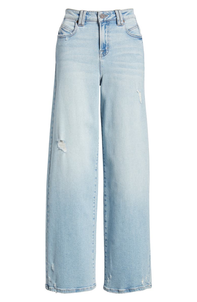 HIDDEN JEANS High Waist Wide Leg Jeans, Alternate, color, Light Wash