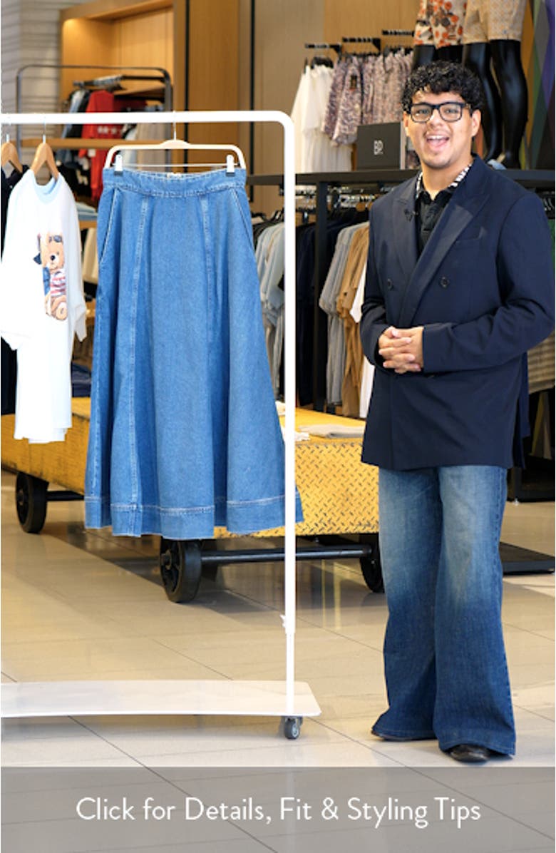 Full Denim Maxi Skirt, sales video thumbnail