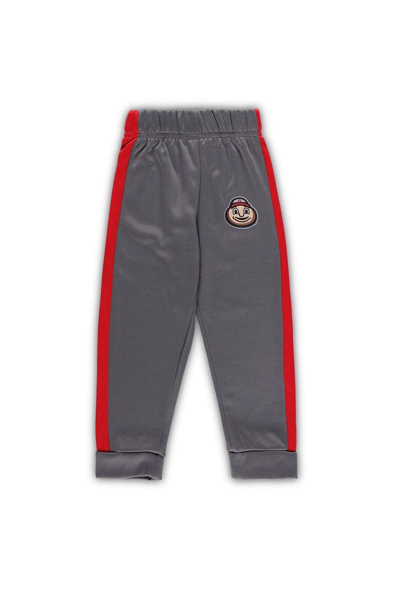 Toddler Colosseum Scarlet/Gray Ohio State Buckeyes Shark Full-Zip Hoodie Jacket & Pants Set, Alternate, color, Scarlet