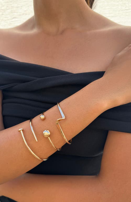 Adornia Plated 3-cuff Bracelet Set In Gold