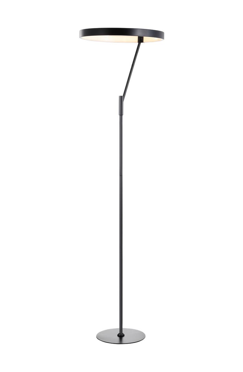 JONATHAN Y Owen 66.7" Integrated LED Metal Floor Lamp, Main, color, Black