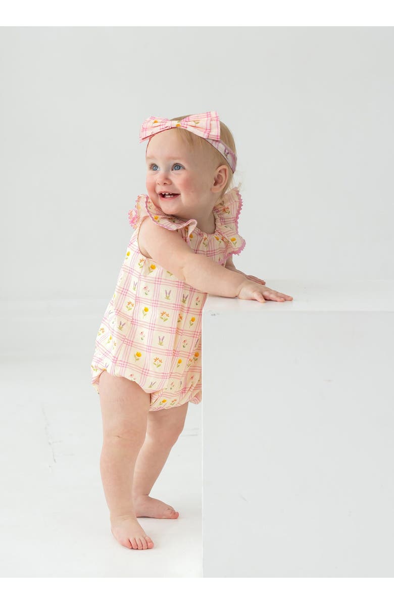 Mabel + Honey Ashley Cap Sleeve Romper, Alternate, color, Pink
