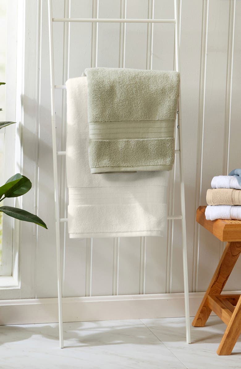 Woven & Weft Premium Cotton 4-Pack Bath Towel Set, Alternate, color, Light Grey