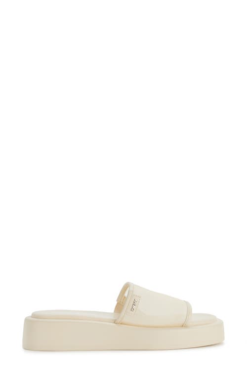 Dkny Orion Mesh Platform Slide Sandal In Neutral