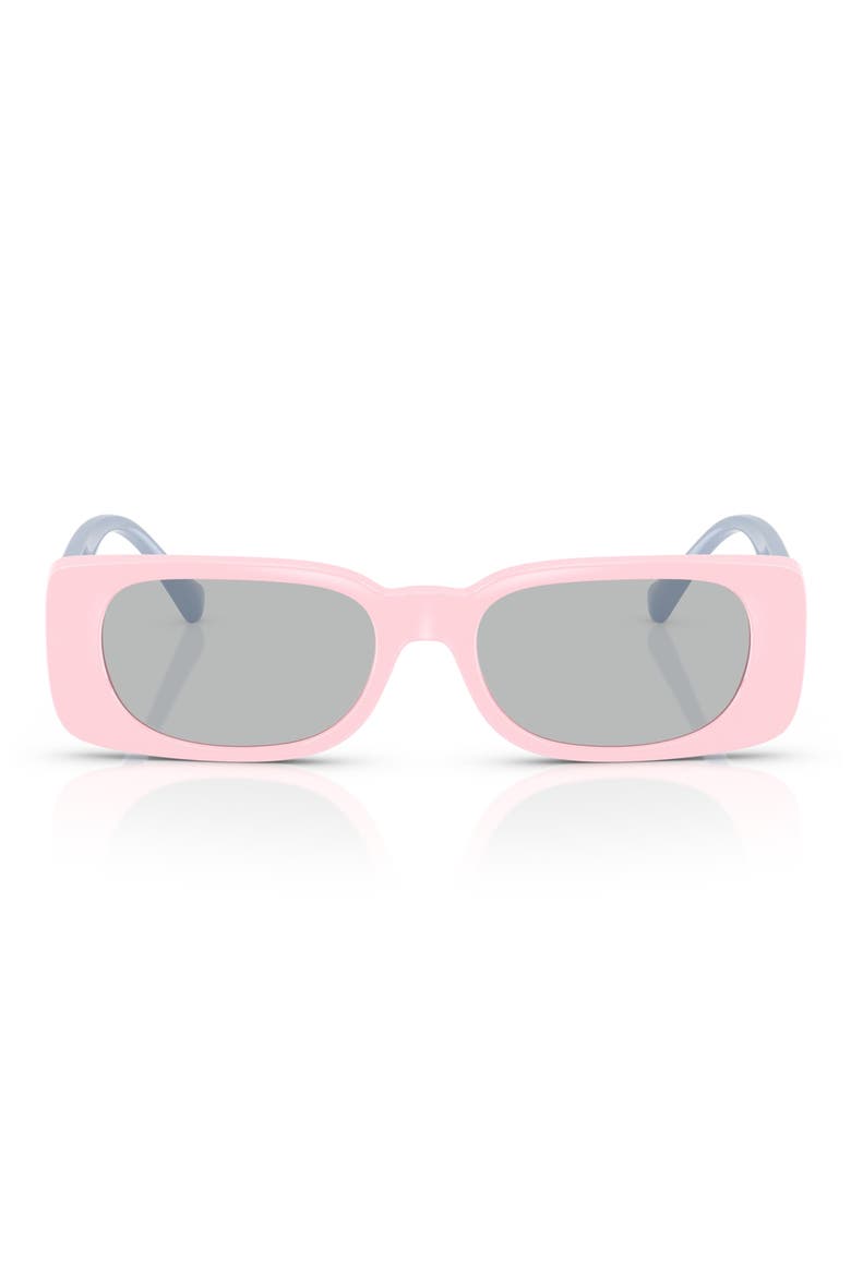 Kids' 47mm Rectangular Sunglasses, Main, color, FULL PINK / LIGHT GREY