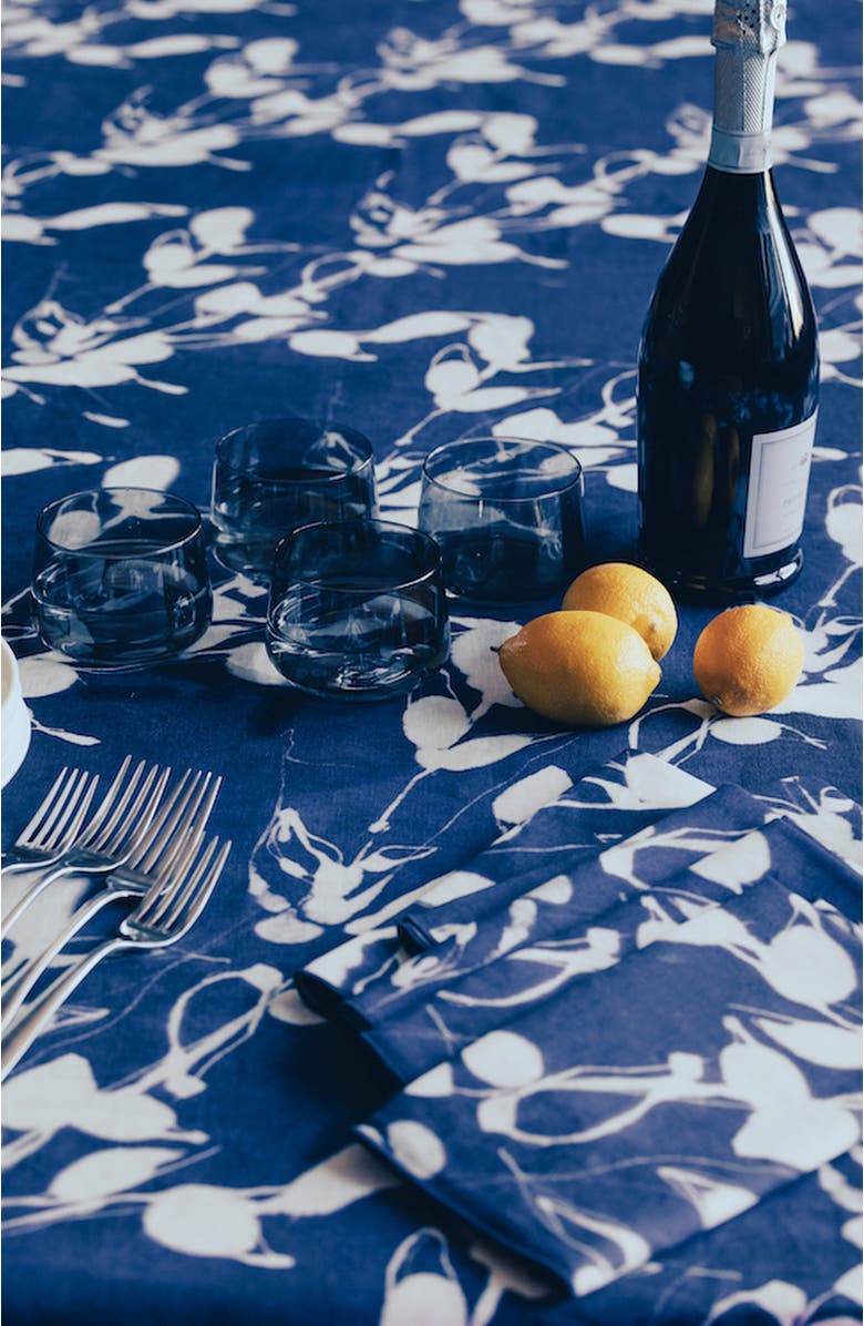 Goldie Home Porto Print in Indigo Napkin Set of 4, Alternate, color, Indigo