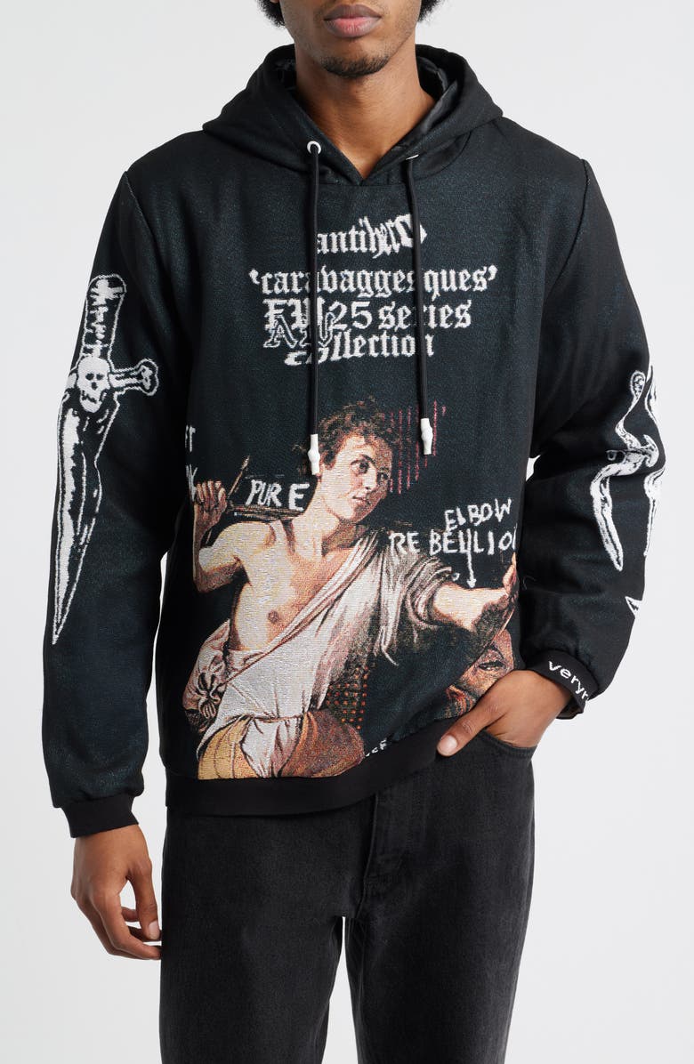 VERYRARE David vs Goliath Hoodie, Main, color, Black