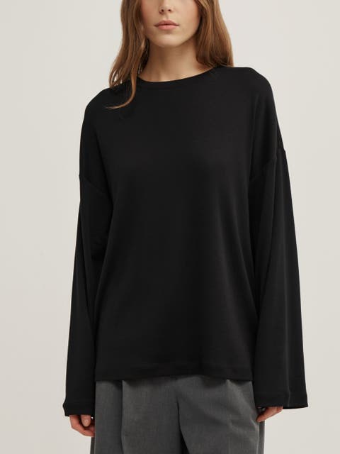 Crew Neck Long-sleeve Top