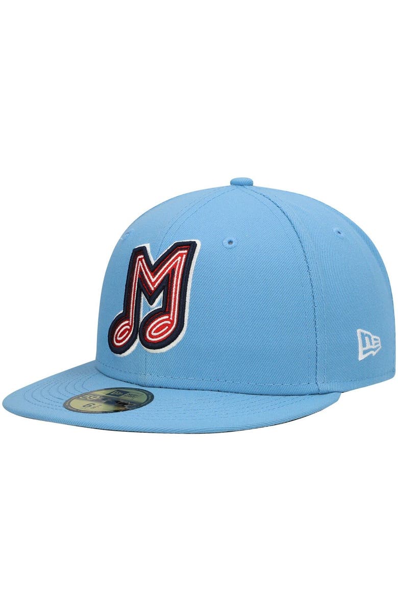 New Era Men's New Era Light Blue Memphis Redbirds Authentic Collection Team Alternate 59FIFTY Fitted Hat, Alternate, color, Light Blue