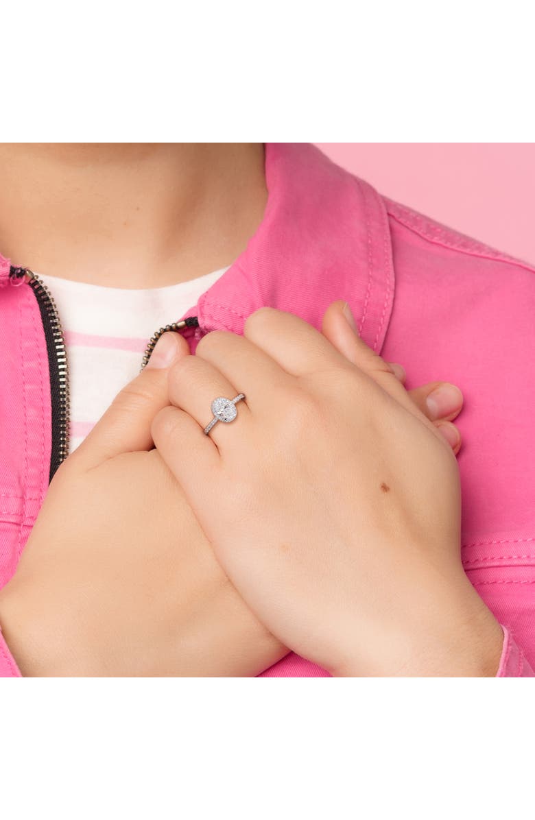 Julianna B. 1 CTW Lab-Grown Diamond Oval Halo Ring 14k, Alternate, color, White Gold