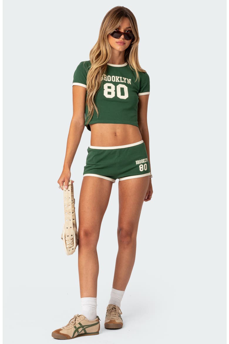 Brooklyn Contrast Shorts, Alternate, color, GREEN