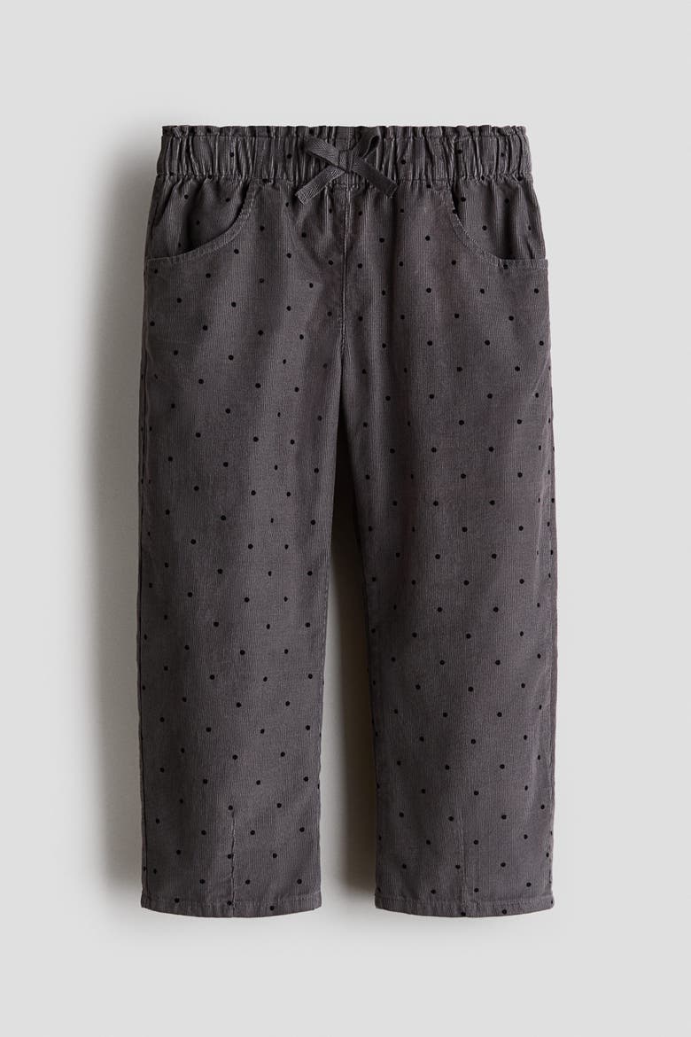 Patterned Corduroy Joggers, Main, color, Dark gray/dotted