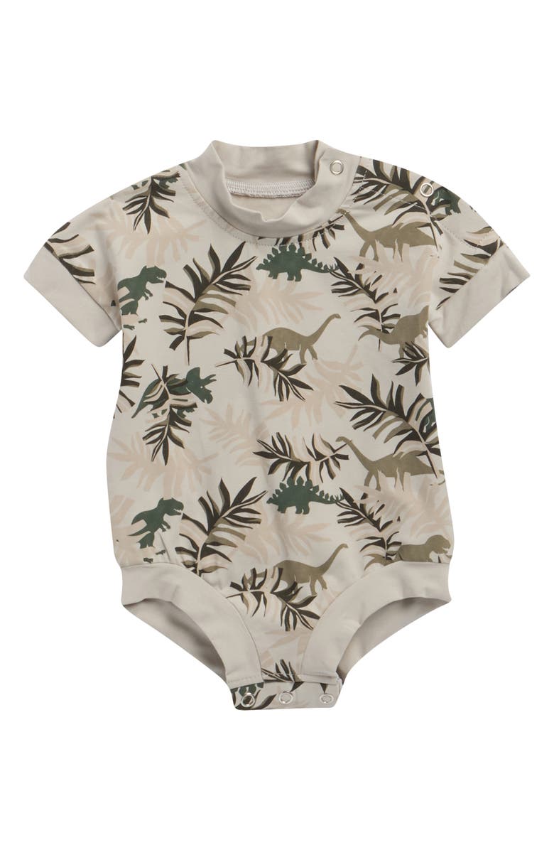 TINY TRIBE Dino Park Bodysuit, Main, color, Grey Multi