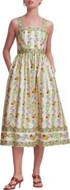 Boden Christina Sleeveless Cotton Midi Dress