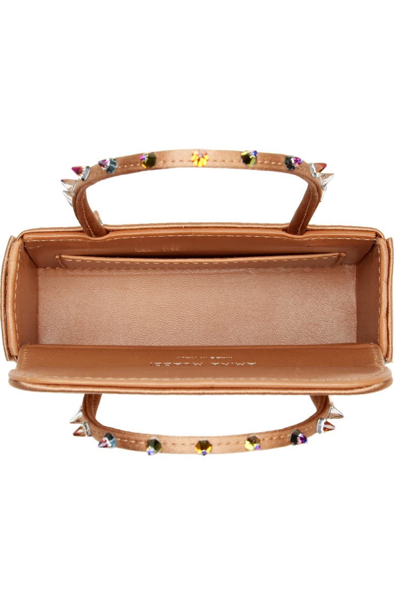 Amina Muaddi Superamini Julia Studded Top Handle Bag, Alternate, color,