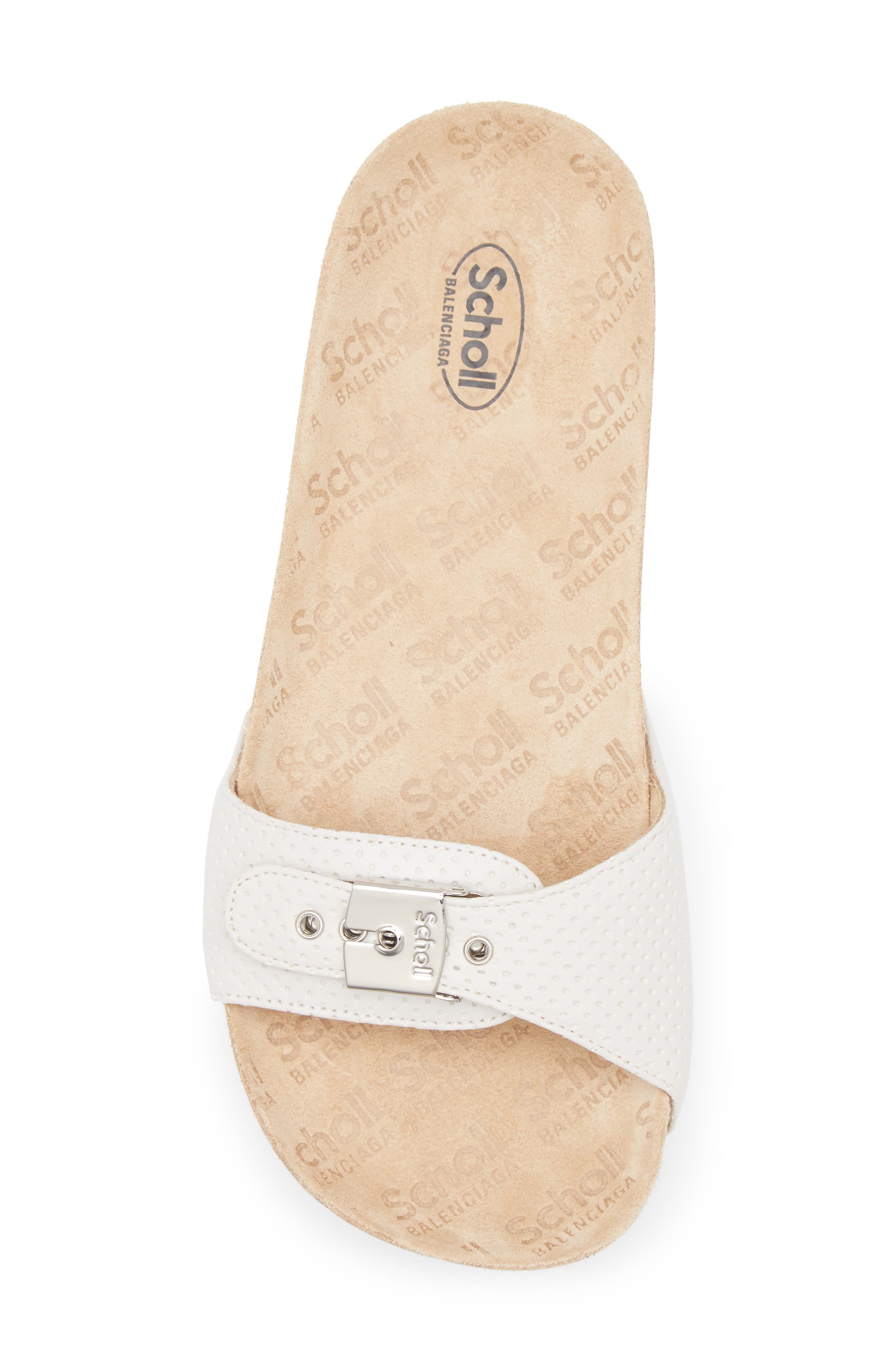 Balenciaga x Scholl Platform Sandal, Alternate, color, 9080 White/ Silver