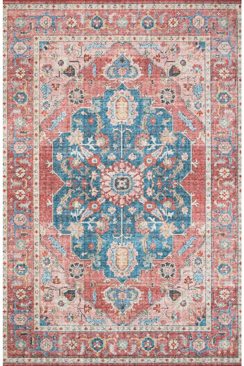 II Skye Collection Rug - Brick/Ocean - 7'-6" x 9'-6", Main, color, BRICK / OCEAN