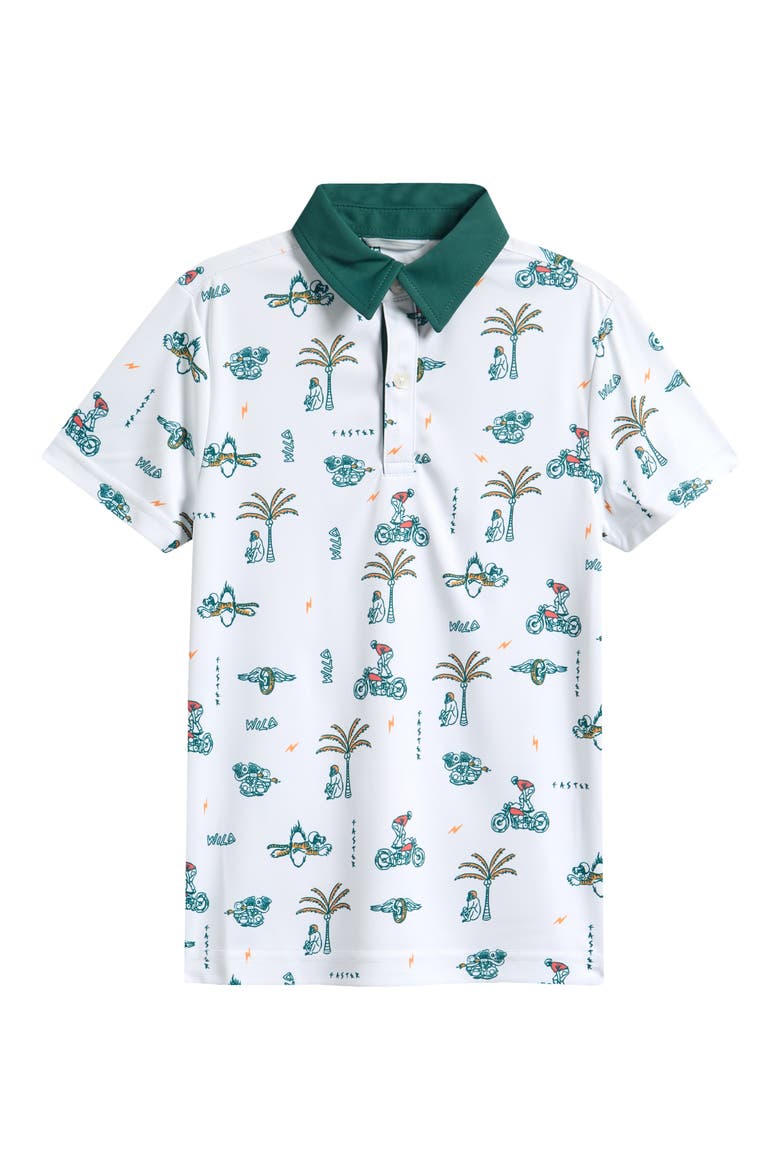 Kids' Wild Athletic Fit Polo, Main, color, WHITE