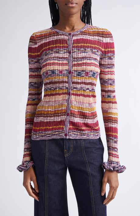 Lex Ruffle Space Dye Cardigan