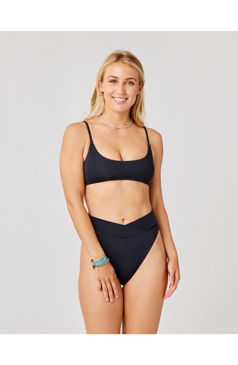 Carve Designs Mae Bottom Swimwear in Pink Oasis - Stylish and Eco-Friendly, Alternate, color, Black