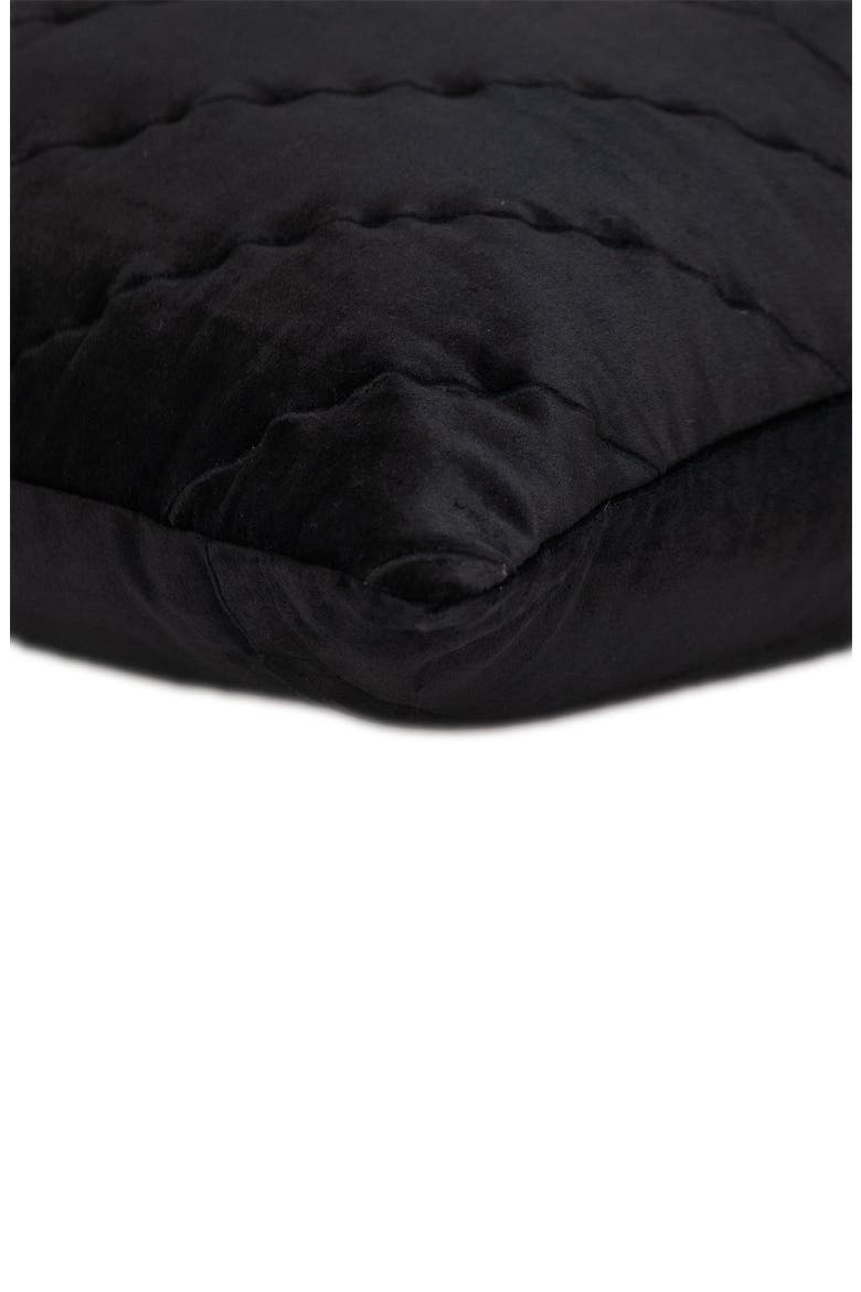 Tobyn Quilted Pillow, Alternate, color, BLACK