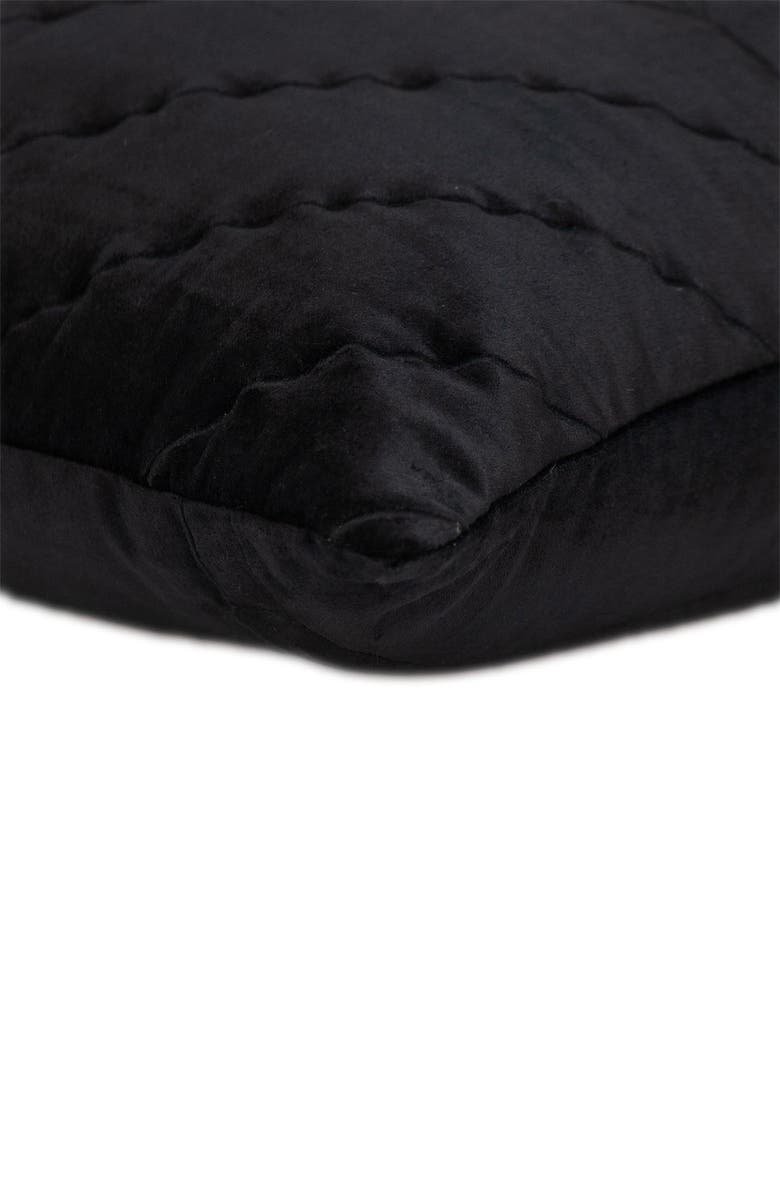 PARKLAND COLLECTION Tobyn Quilted Pillow, Alternate, color, Black