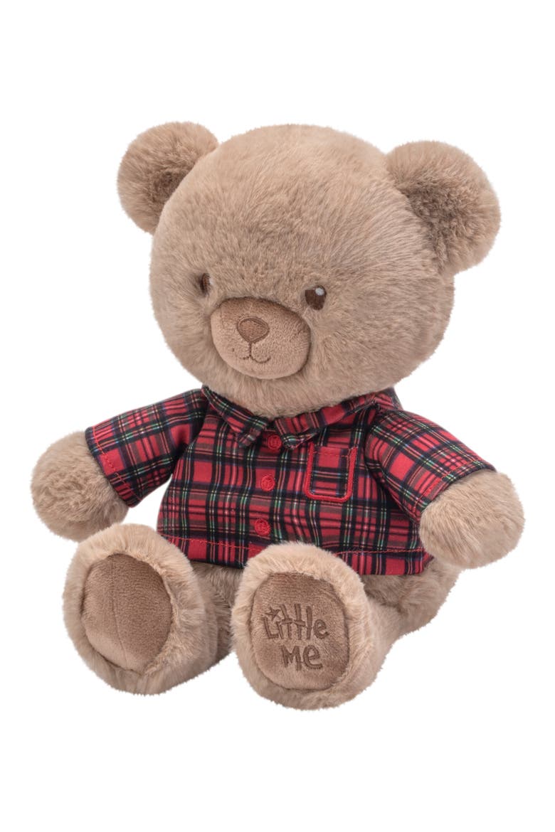 Christmas Bear Plush Toy, Alternate, color, BROWN