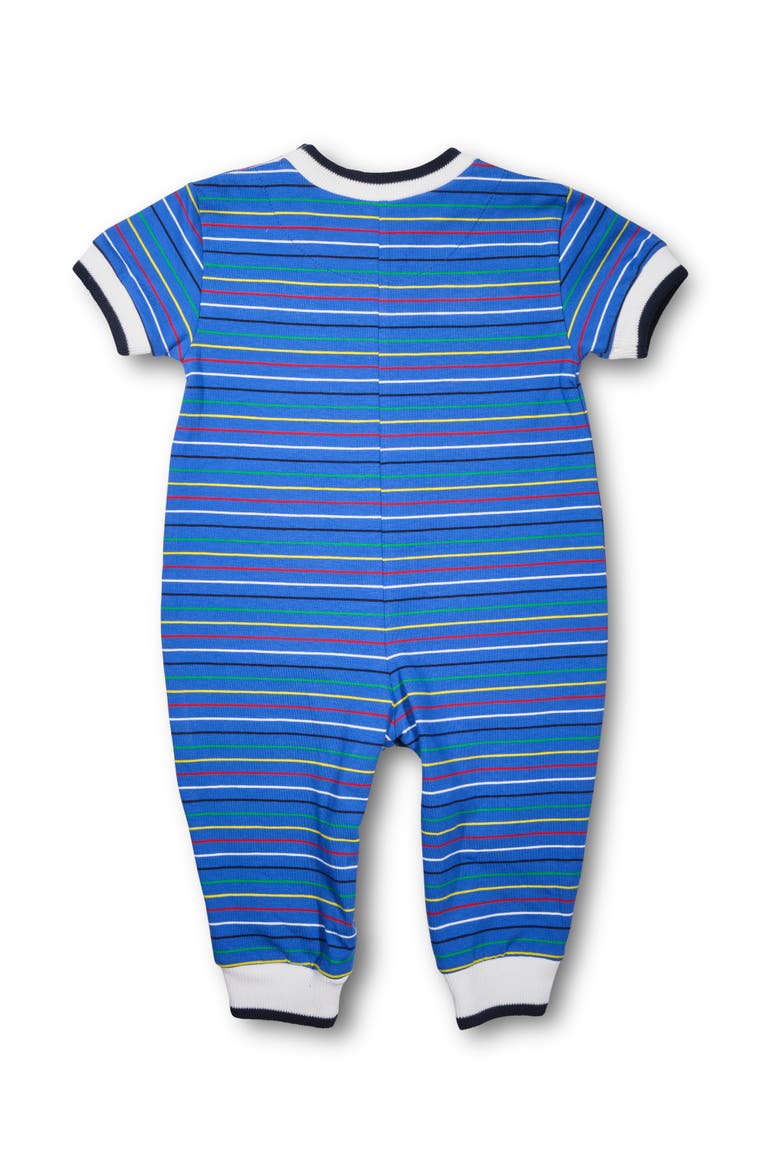 Stripe Knit Longall With Vehicles, Alternate, color, Royal Multicolor