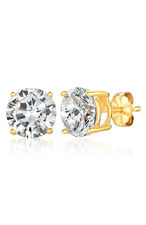 Cubic Men's Zirconia Stud Earrings