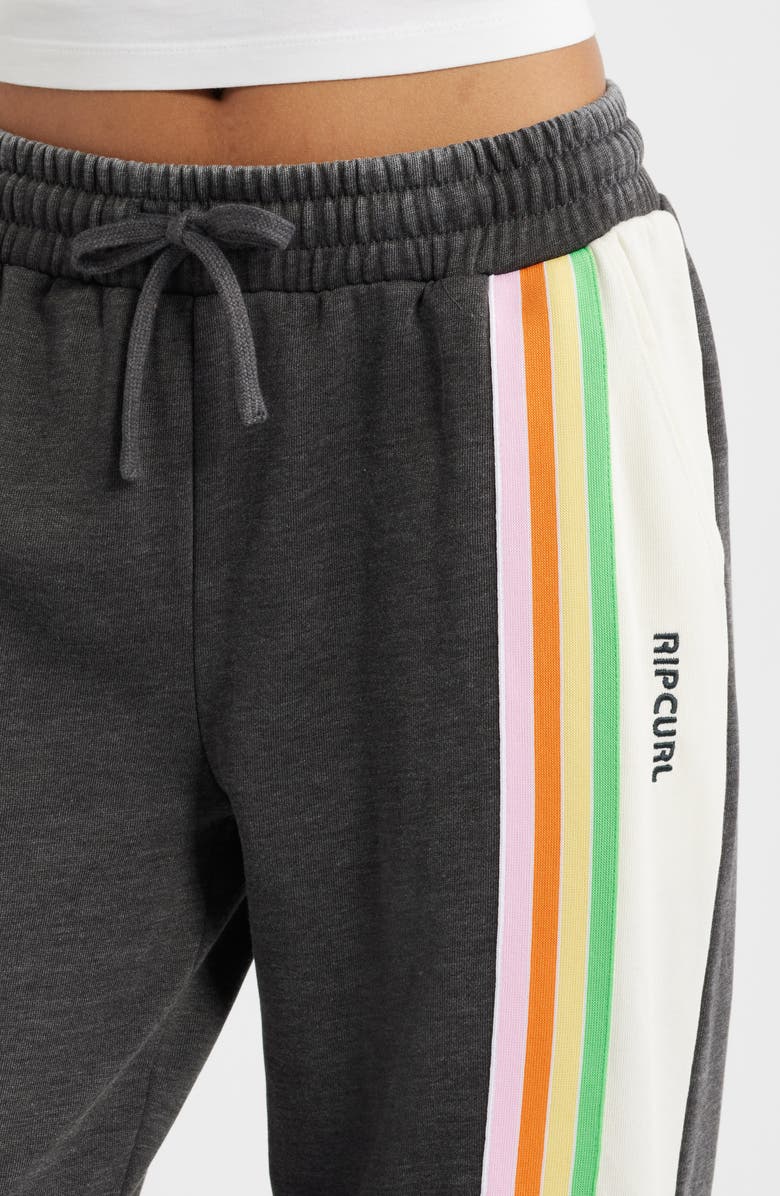 Rip Curl Surf Revival Fleece Track Pants, Alternate, color, Washed Black