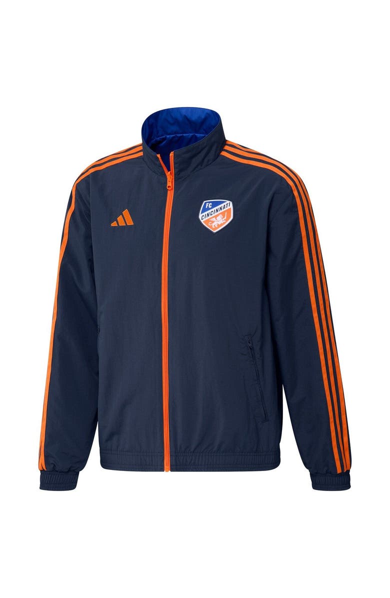adidas Men's adidas Navy/Blue FC Cincinnati 2023 On-Field Anthem Full-Zip Reversible Team Jacket, Alternate, color, 
