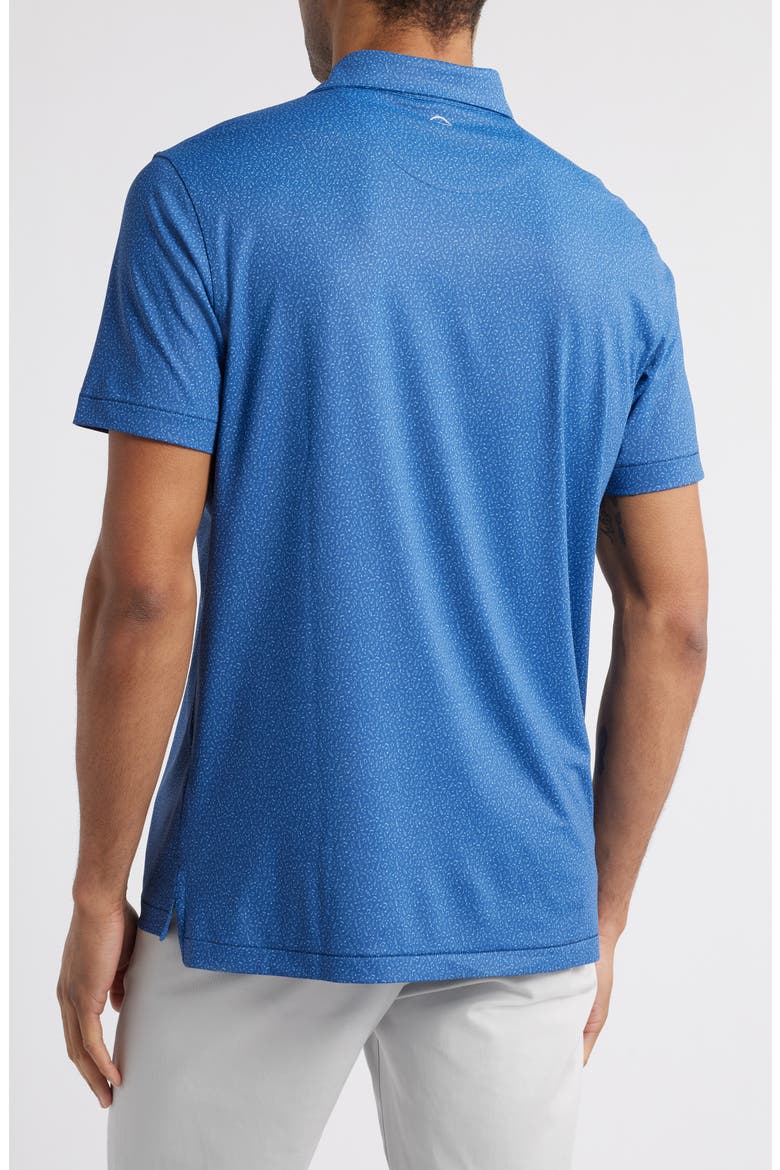 Crown Crafted Microprint Performance Jersey Polo, Alternate, color, OCEAN BLUE