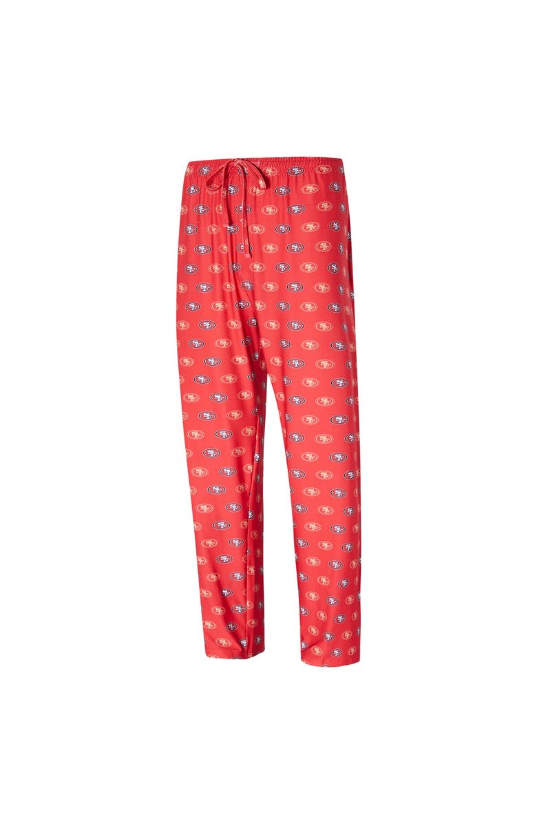 CONCEPTS SPORT Men's Concepts Sport Scarlet San Francisco 49ers Record Allover Print Knit Pants, Alternate, color, Scarlet