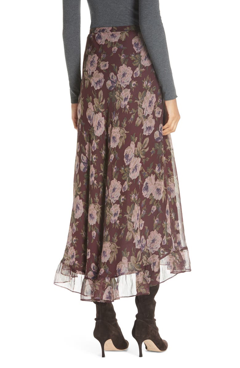 Polo Ralph Lauren Alina Midi Silk Wrap Skirt, Alternate, color,